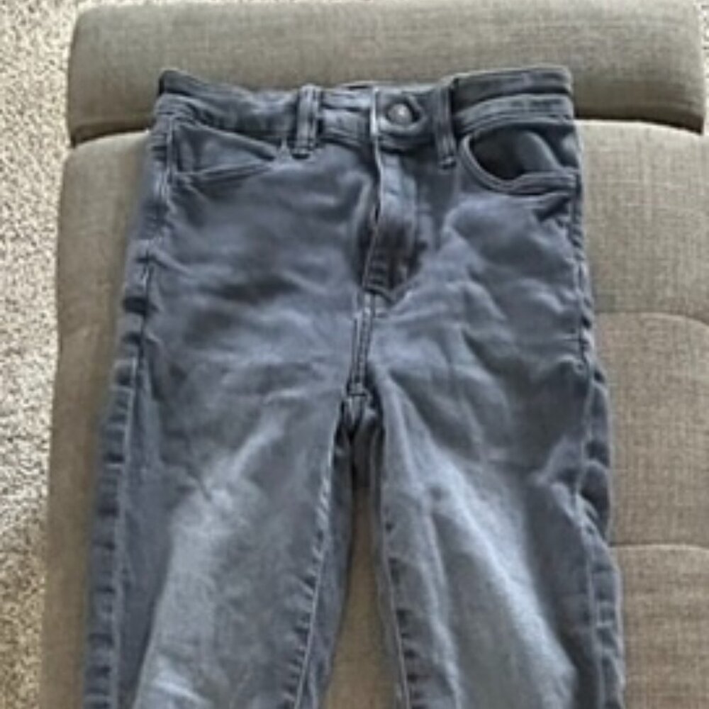 American Eagle Dark Gray/Black Jeans Size 00